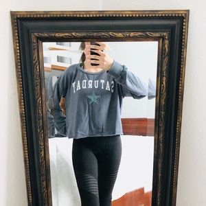 Saturday & Star Graphic Cropped Sweater